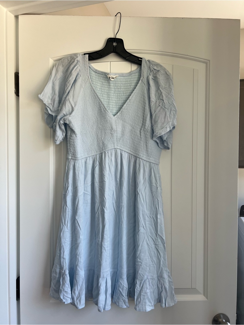 Light Blue Smocked Top by In Bloom - Size L